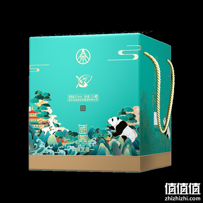 五粮液股份出品，国鼎金荷 52度浓香型白酒1.5L 熊猫礼盒 赠兔年春联 新低180元包邮（双重优惠） 值值值-买手聚集的地方