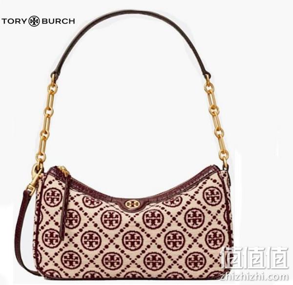 TORY BURCH 汤丽柏琦  T Monogram 女士提花斜挎包腋下包 85137 1847.85元（天猫旗舰店3500元） 值值值-买手聚集的地方