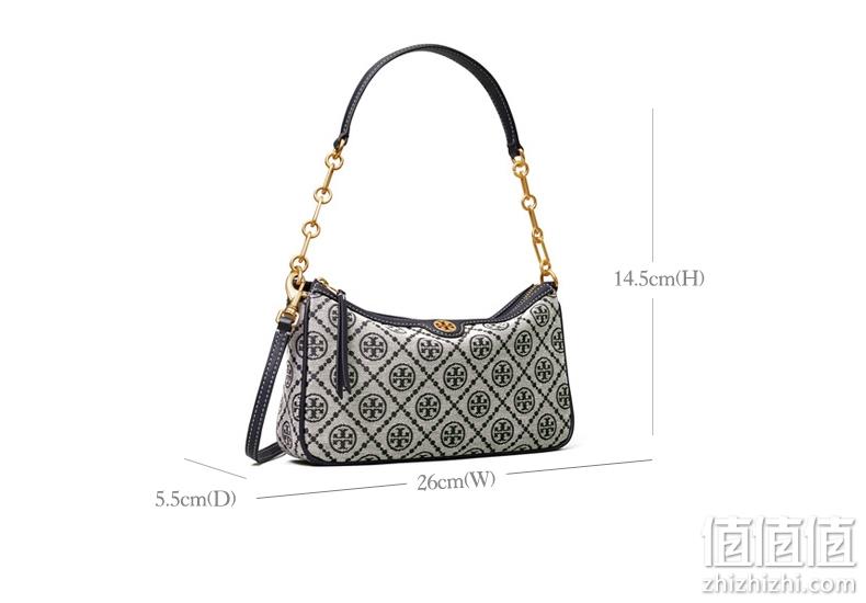 TORY BURCH 汤丽柏琦  T Monogram 女士提花斜挎包腋下包 85137 1847.85元（天猫旗舰店3500元） 值值值-买手聚集的地方