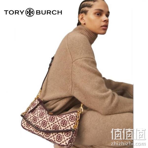 TORY BURCH 汤丽柏琦  T Monogram 女士提花斜挎包腋下包 85137 1847.85元（天猫旗舰店3500元） 值值值-买手聚集的地方