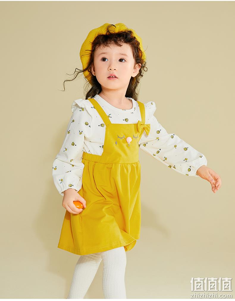 Jellybaby 杰里贝比 女童春季甜美假两件连衣裙（80~130码） 61.9元包邮（双重优惠） 值值值-买手聚集的地方