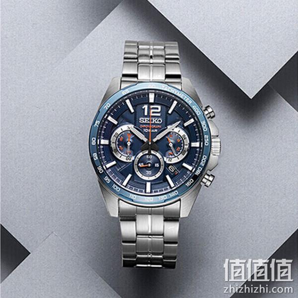 Seiko 精工 Essentials系列 SSB345 三眼计时石英男表 899元 值值值-买手聚集的地方
