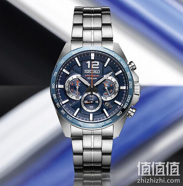 Seiko 精工 Essentials系列 SSB345 三眼计时石英男表 899元 值值值-买手聚集的地方