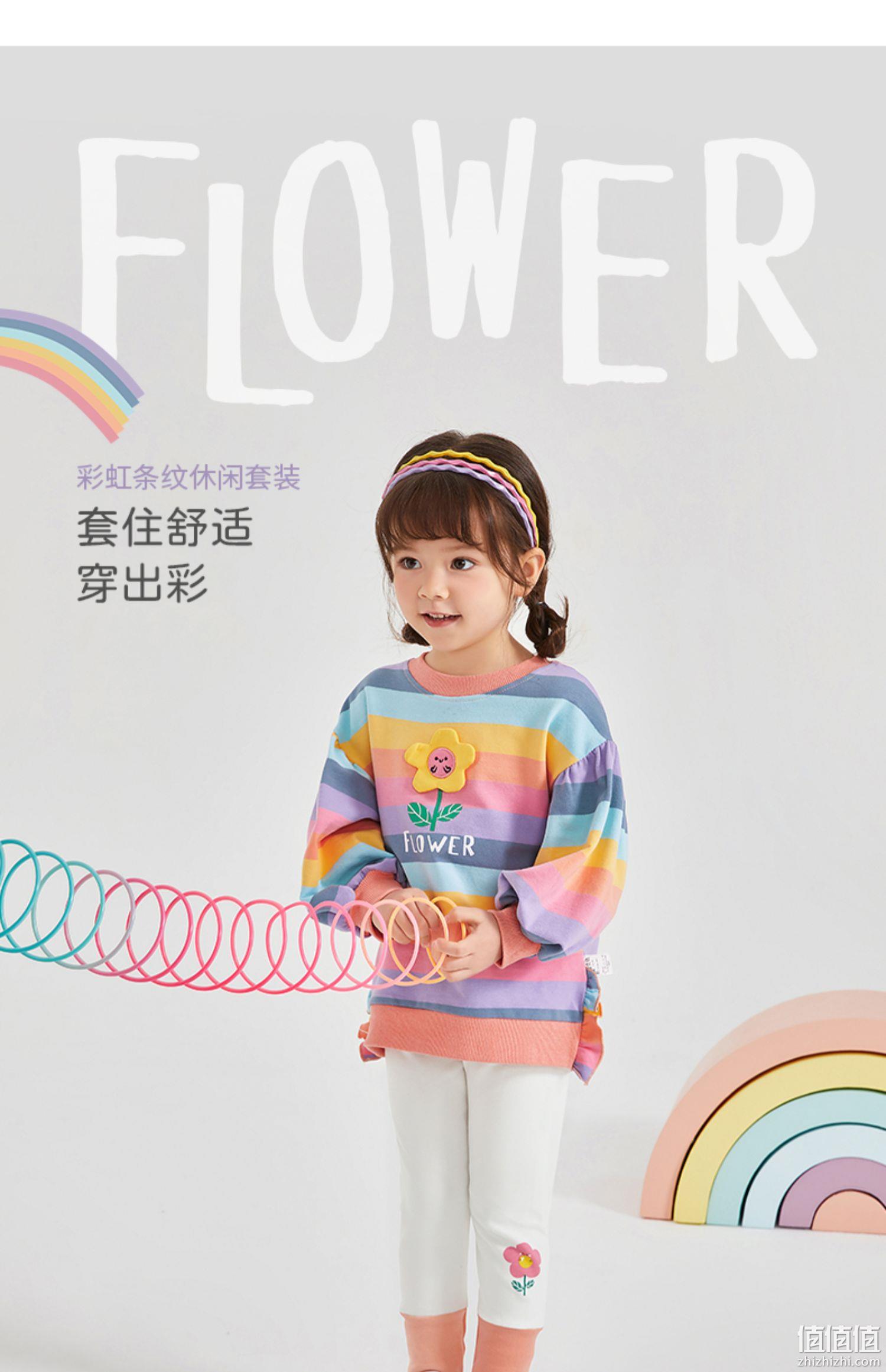 Jellybaby 杰里贝比 女童春季洋气春装两件套（80~130码）2色 79元包邮（双重优惠） 值值值-买手聚集的地方