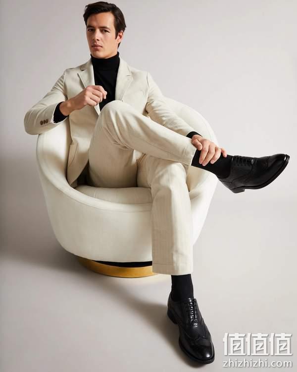 42码，Ted Baker 泰德·贝克 Amaiss 男士真皮布洛克烤花牛津鞋260150 新低479.74元 值值值-买手聚集的地方