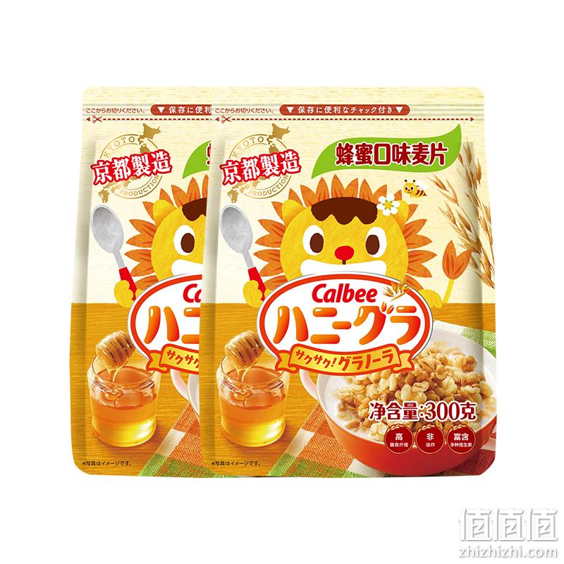 Calbee 卡乐比 儿童蜂蜜非油炸麦片 300g*2袋 新低51.8元包邮（需领券） 值值值-买手聚集的地方