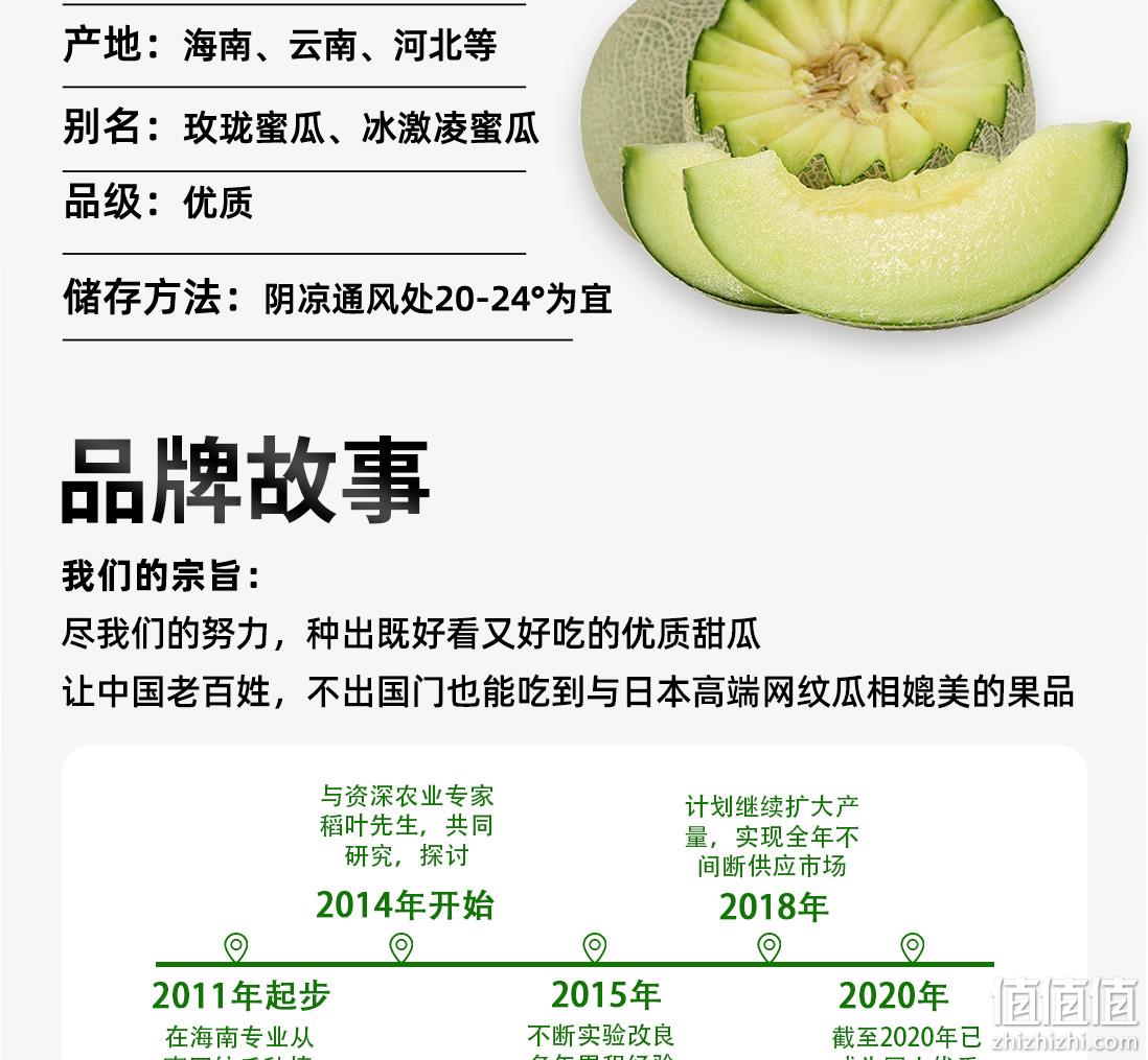 纯绿农业 进口种源 玫珑蜜瓜 4颗礼盒装（净重8～8.5斤） 95元包邮（需领券） 值值值-买手聚集的地方