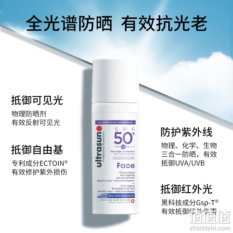 临期特价！Ultrasun 优佳 面部抗光老化防晒隔离乳 SPF50+ 50mL 68元包邮包税（需领券） 值值值-买手聚集的地方