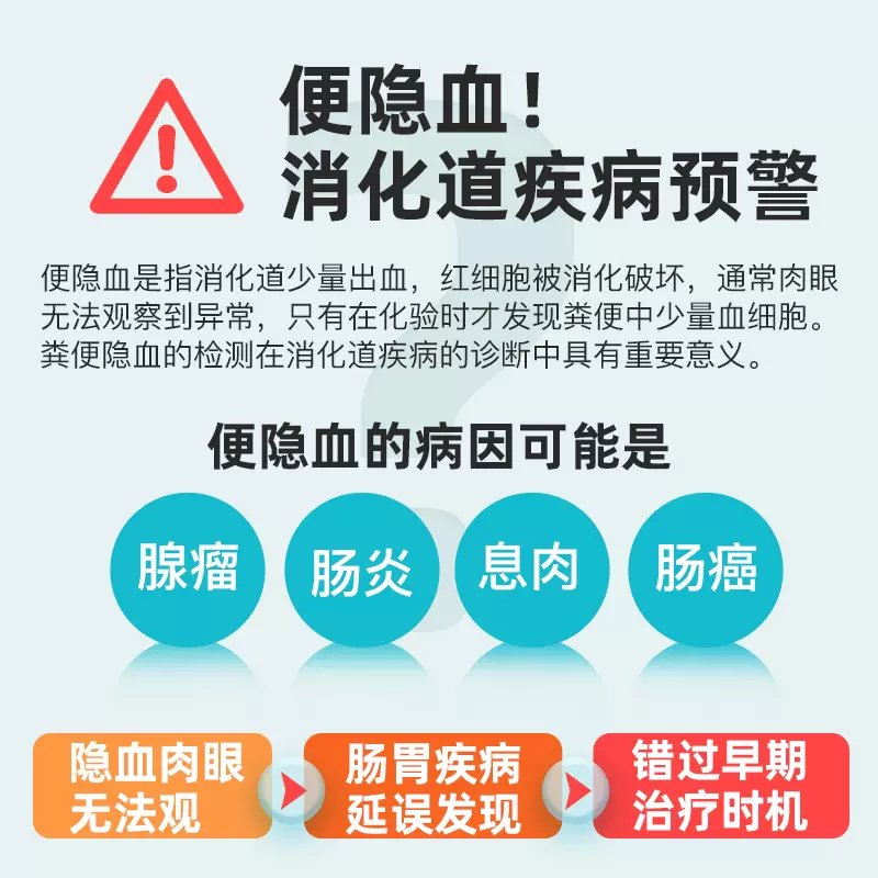 医院同款，丽纳芯生物 常乐芯 胃/肠道大便隐血检测试剂盒家用自测FOB 11元包邮（需领券） 值值值-买手聚集的地方