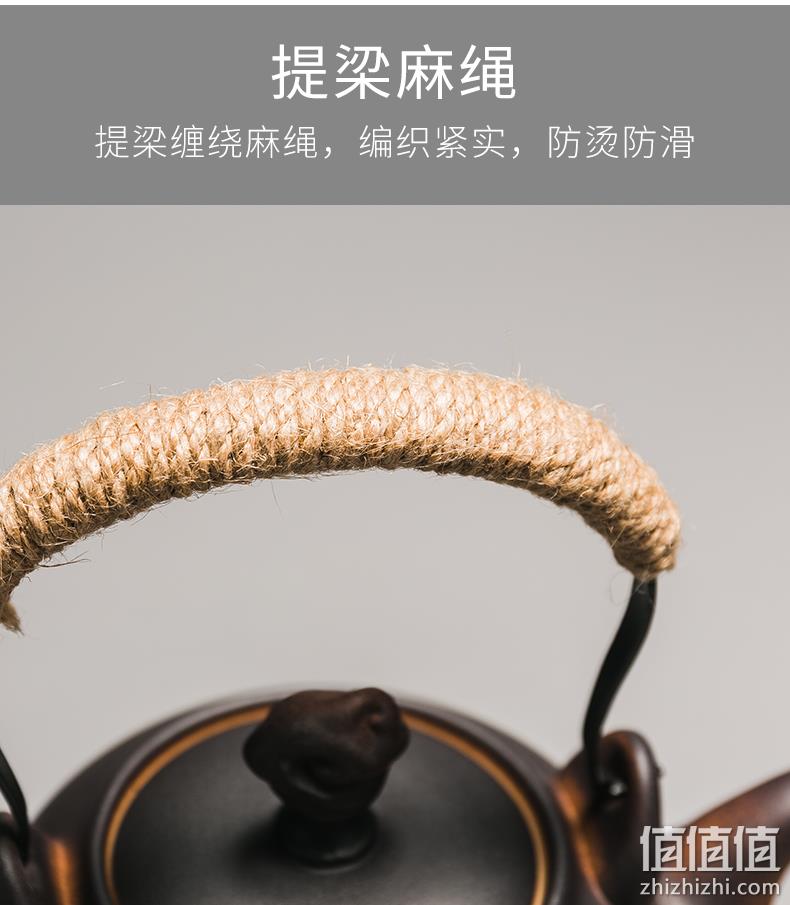 茶博会获奖品牌，容山堂 粗陶提梁壶煮茶器 2款 88.1元包邮（双重优惠） 值值值-买手聚集的地方