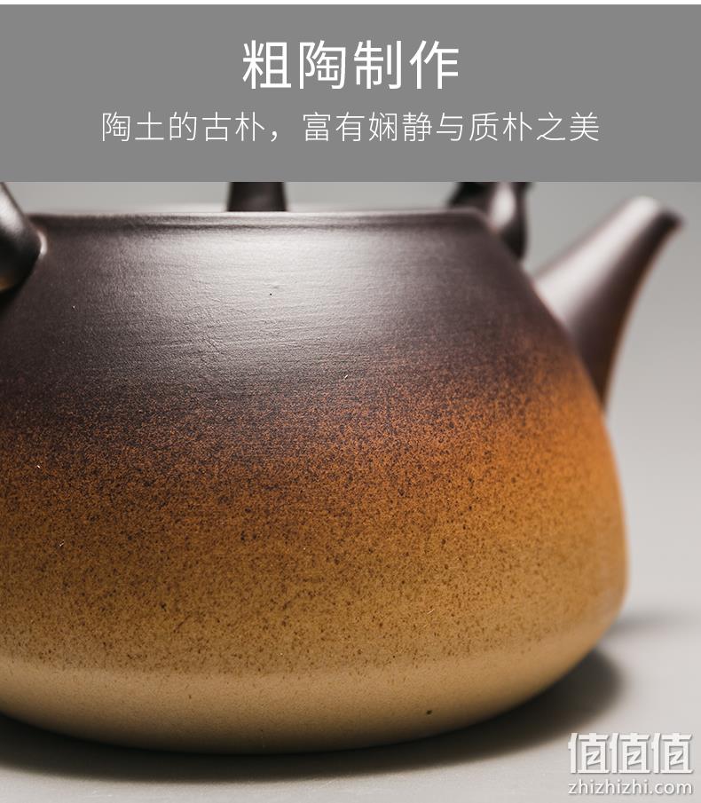 茶博会获奖品牌，容山堂 粗陶提梁壶煮茶器 2款 88.1元包邮（双重优惠） 值值值-买手聚集的地方
