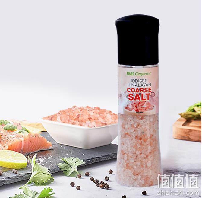 米其林同款用盐，BMS Organics 蔬事 喜马拉雅玫瑰粗盐 研磨瓶款 390g 30元包邮（需领券） 值值值-买手聚集的地方