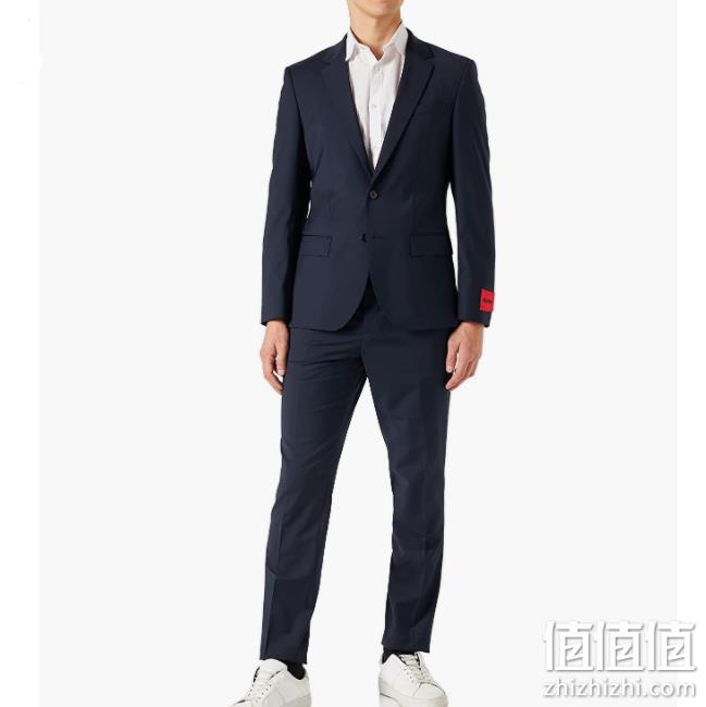 HUGO Hugo Boss 雨果·博斯 男士74%初剪羊毛混纺修身西装2件套 50485862 1454.16元（天猫5200元） 值值值-买手聚集的地方