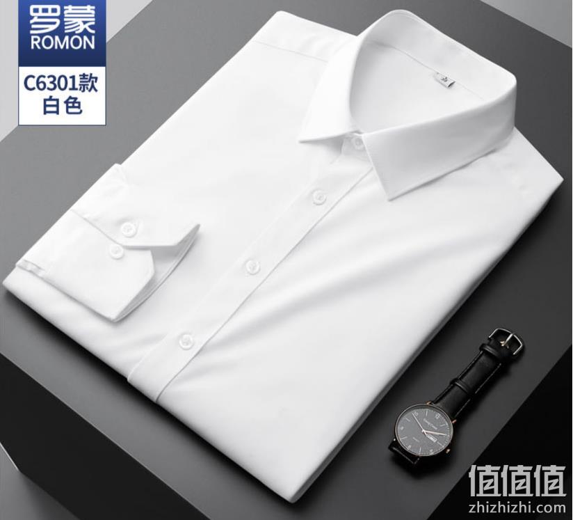 罗蒙 2023春夏新款男士免烫抗皱商务长袖衬衫 多色 89元包邮（需领券） 值值值-买手聚集的地方