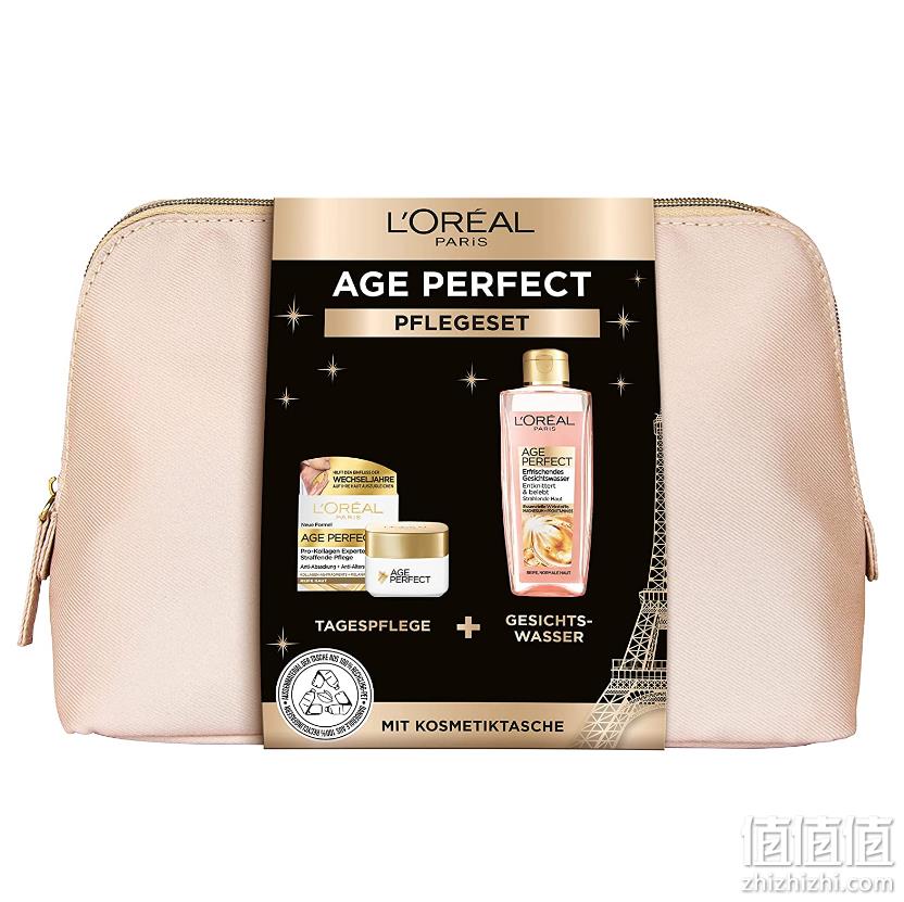 亚马逊销冠！L'Oreal Paris 巴黎欧莱雅 Age Perfect金致臻颜系列 圣诞套装（日霜500mL+爽肤水200mL） 81.63元 值值值-买手聚集的地方