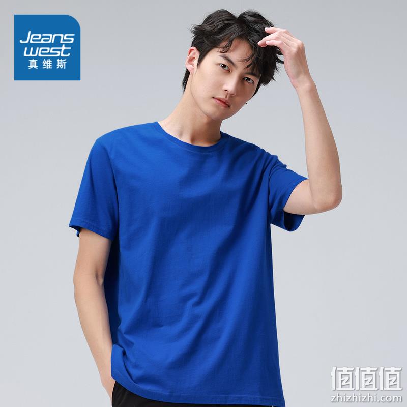Jeanswest 真维斯 男士纯棉圆领短袖T恤 多款可选 29.9元包邮（需用券） 值值值-买手聚集的地方