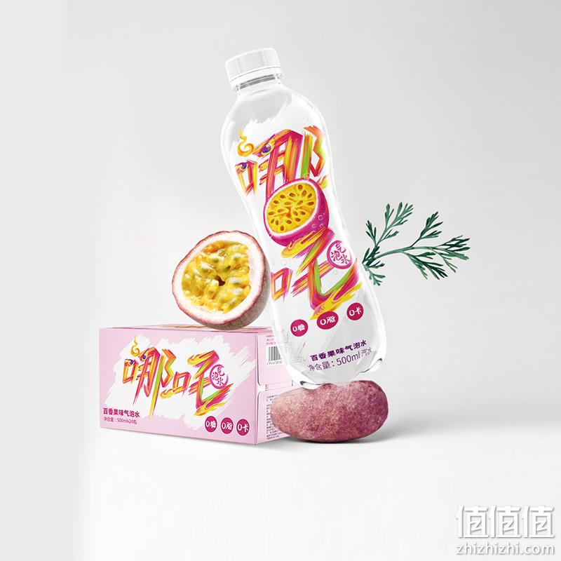 健力宝旗下，哪吒 0糖0脂 气泡水果味整箱500mL*24瓶 39.9元包邮（需领券） 值值值-买手聚集的地方