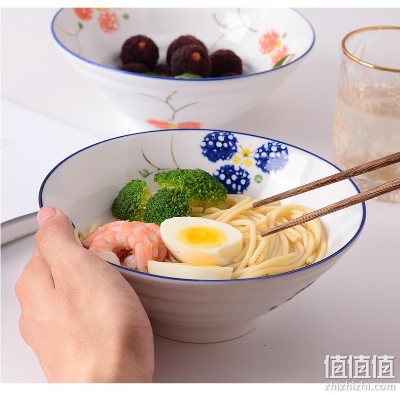 釉下彩，宋青窑 家用陶瓷7英寸面碗斗笠碗 2个 14.9元包邮（拍2件） 值值值-买手聚集的地方