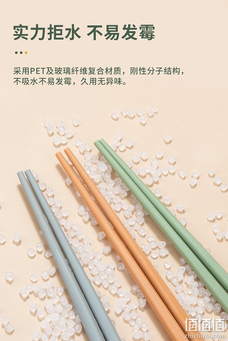 KBH 康巴赫 吉兔五色分食合金筷子5双 19.9元包邮（需领券） 值值值-买手聚集的地方