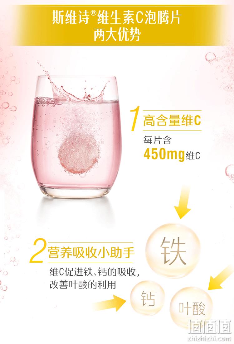 Swisse 斯维诗 维生素C泡腾片20片*3瓶 59元包邮包税（需领券） 值值值-买手聚集的地方