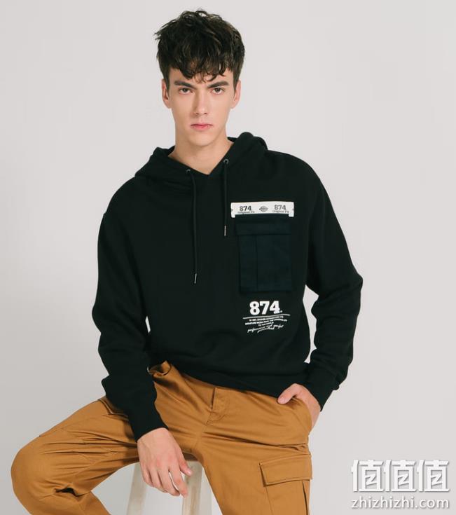 Dickes 帝客 情侣男女同款印花连帽宽松工装卫衣 DK008084 新低59.5元（多重优惠） 值值值-买手聚集的地方