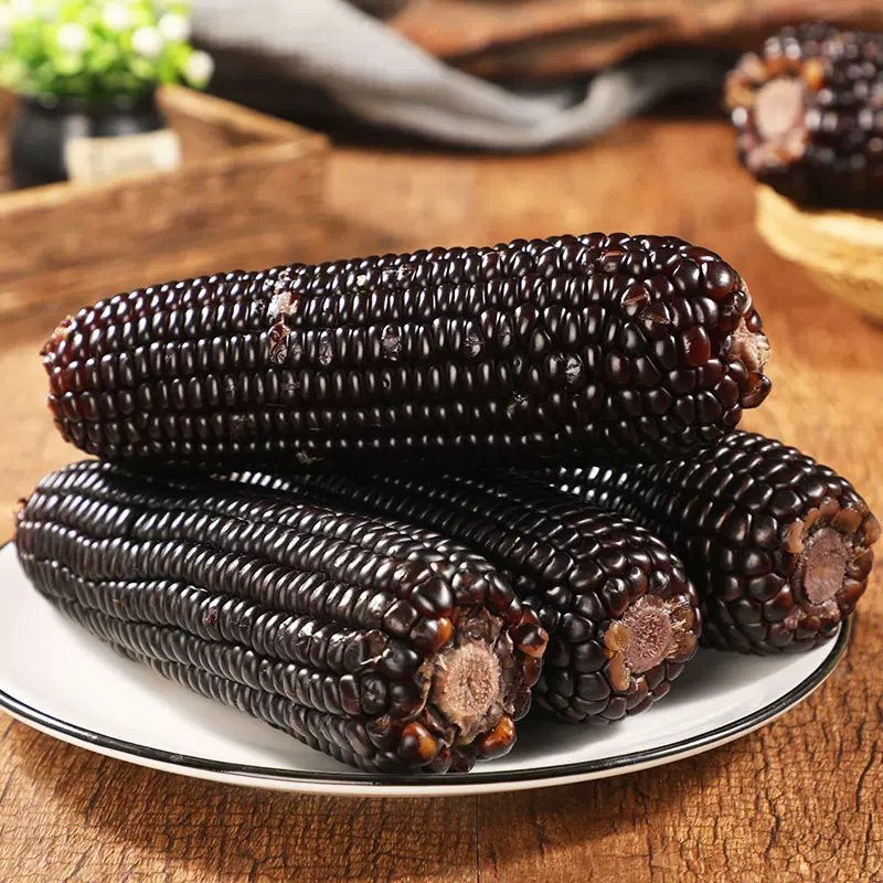 园侬鲜 真空包装即食东北黑糯玉米 280g*9穗 29.9元包邮（需领券） 值值值-买手聚集的地方