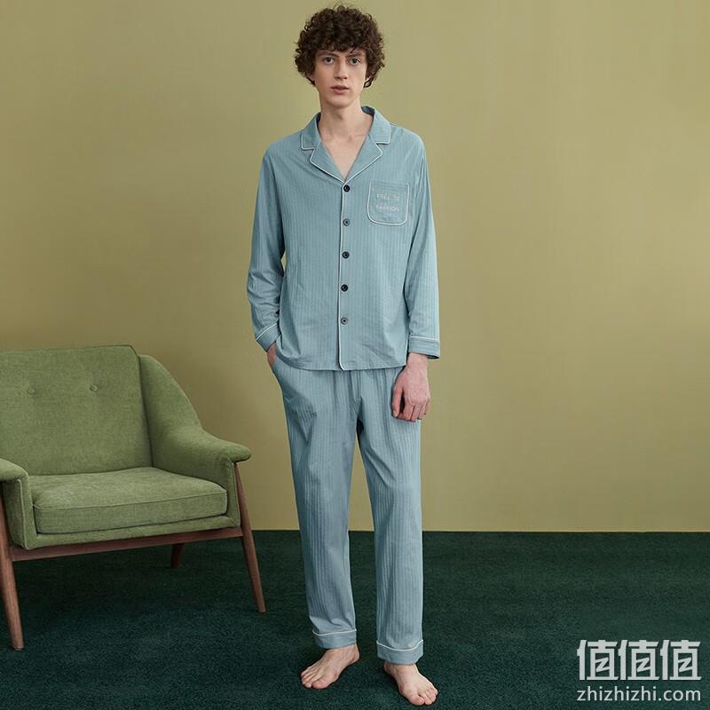 Anzhiban 安之伴 男士纯棉长袖家居服套装 3色 99元包邮（需领券） 值值值-买手聚集的地方