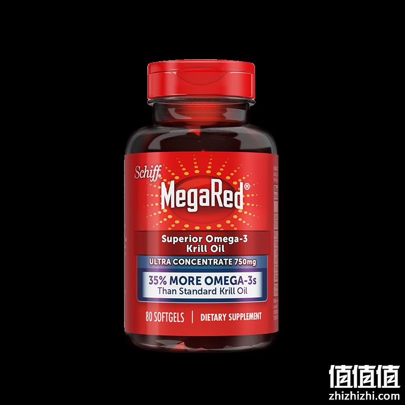 0税费！Schiff 旭福 MegaRed 富含Omega-3超浓缩南极磷虾油软胶囊750mg*80粒 新低139元（天猫旗舰店379.9元） 值值值-买手聚集的地方