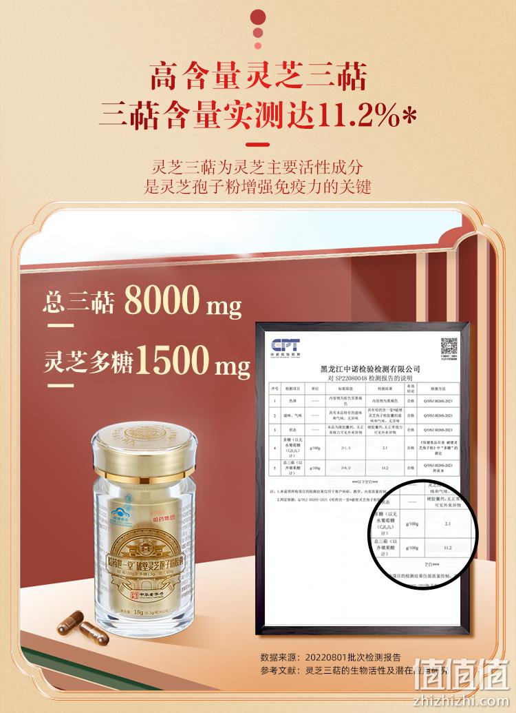 中华老字号，哈药集团 世一堂 破壁灵芝孢子粉胶囊 0.3g*60粒/瓶 赠鸡内金咀嚼片120片*2瓶 119元包邮（需领券） 值值值-买手聚集的地方