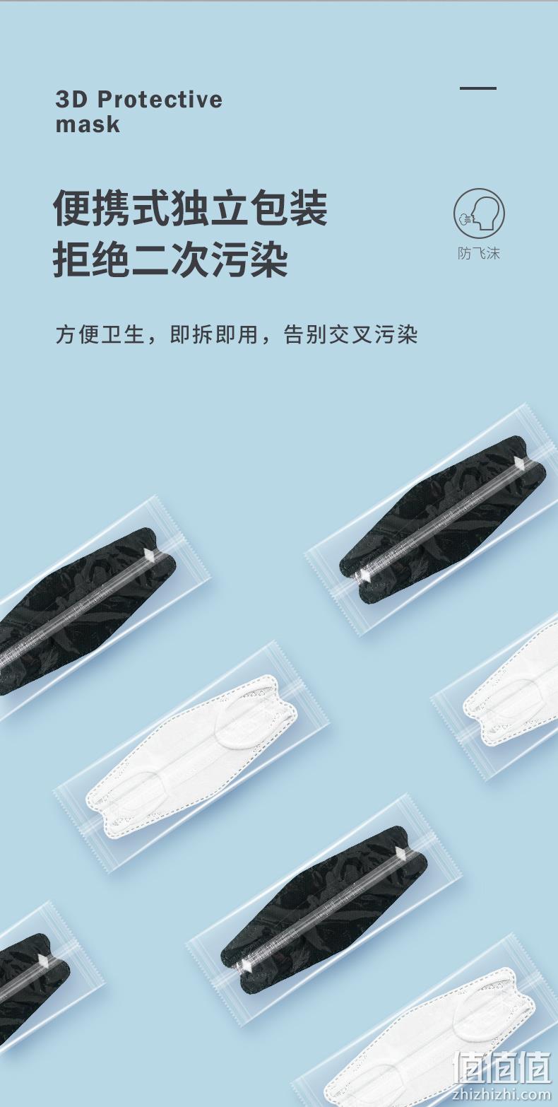 阿里自营，界面医疗 3D立体KN95防护口罩10片独立装*2件 新低7.27元包邮（双重优惠） 值值值-买手聚集的地方
