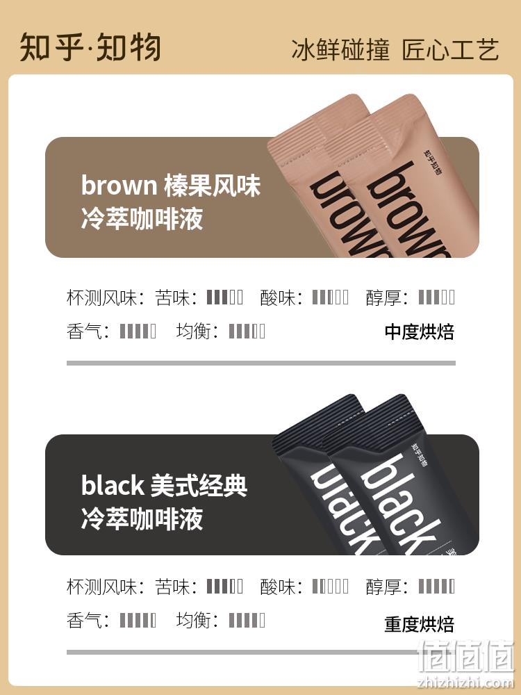 知乎知物 black&brown 0糖0脂冷萃咖啡原液 33mL*20条*2件 赠玻璃杯 史低109元包邮（需领券） 值值值-买手聚集的地方