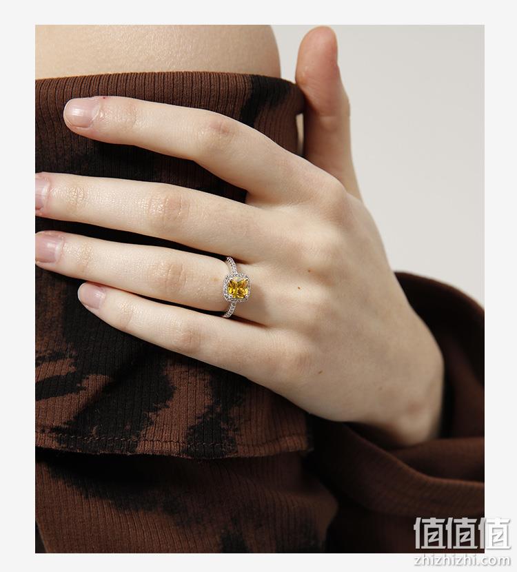 ELLE 复古招财粉钻/黄水晶/祖母绿 彩色宝石戒指 129元包邮（需领券） 值值值-买手聚集的地方