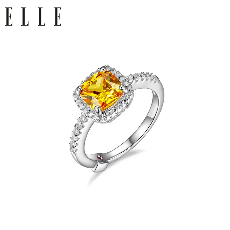 ELLE 复古招财粉钻/黄水晶/祖母绿 彩色宝石戒指 129元包邮（需领券） 值值值-买手聚集的地方