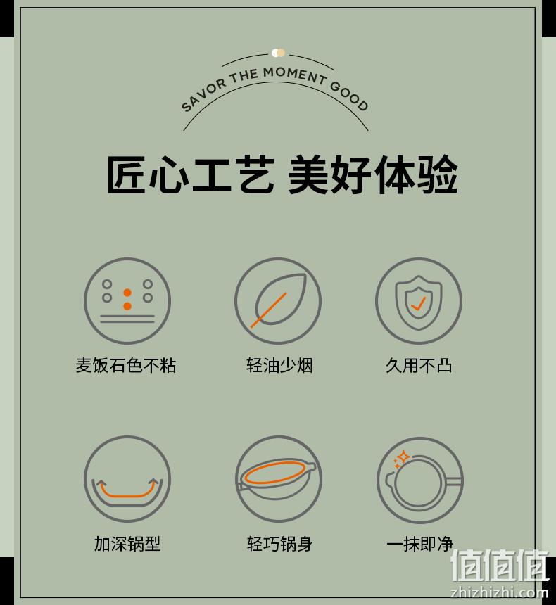 Joyoung 九阳 麦饭石不粘炒锅28cm 带盖（赠硅胶锅铲） 99元包邮（需领券） 值值值-买手聚集的地方