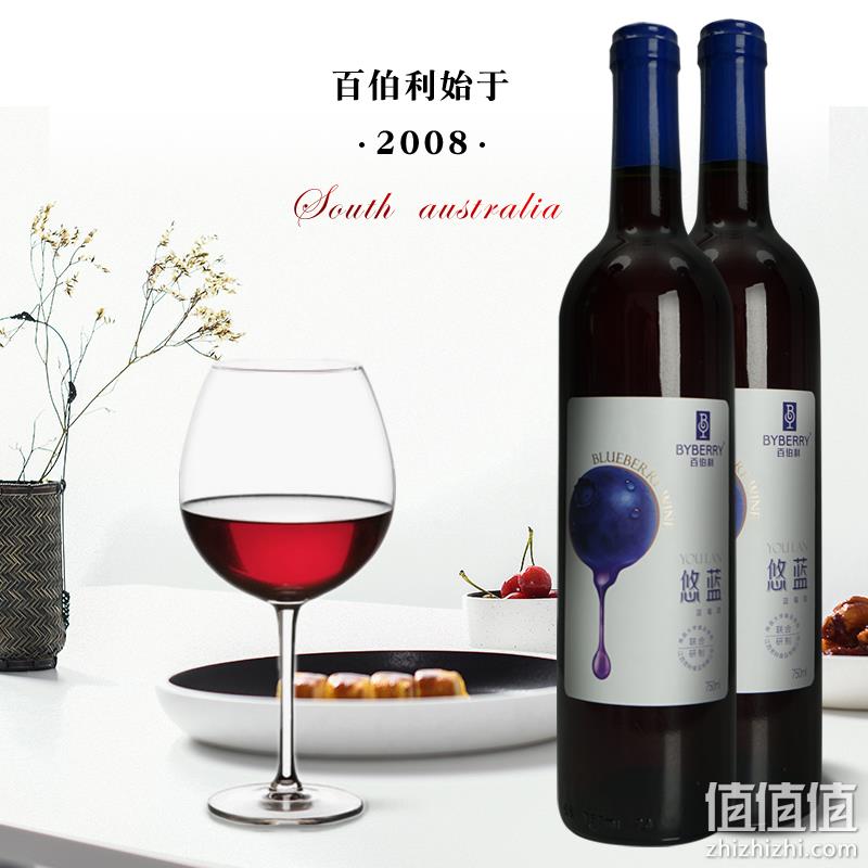 Byberry 百伯利 悠蓝系列 半甜型蓝莓酒750mL*6瓶 赠海马刀 129元包邮（需用券） 值值值-买手聚集的地方