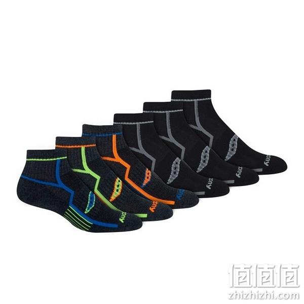 Saucony 索康尼 男士功能性运动短袜 6双装 81元 值值值-买手聚集的地方