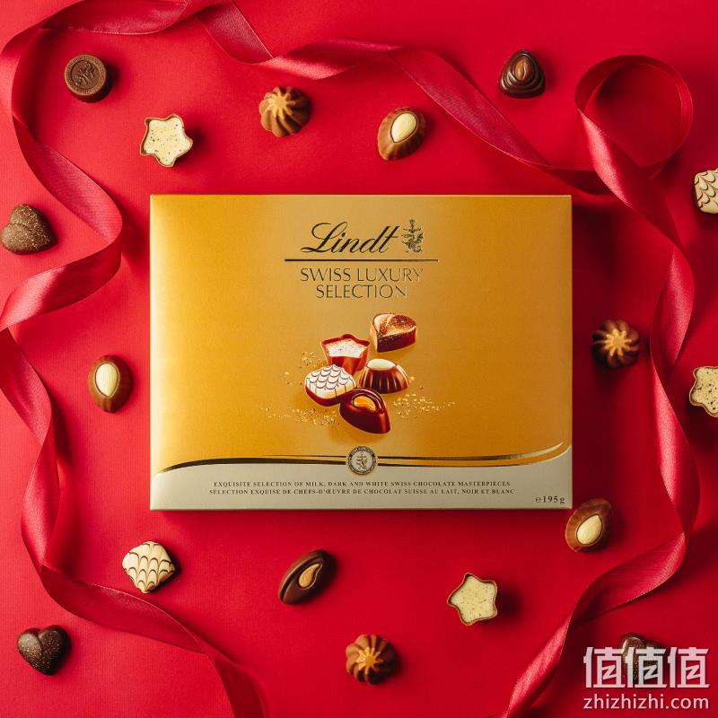 旗舰店发货，Lindt 瑞士莲 雪花牛奶夹心巧克力礼盒 195g 98.21元包邮（双重优惠） 值值值-买手聚集的地方