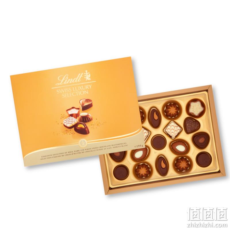 旗舰店发货，Lindt 瑞士莲 雪花牛奶夹心巧克力礼盒 195g 98.21元包邮（双重优惠） 值值值-买手聚集的地方