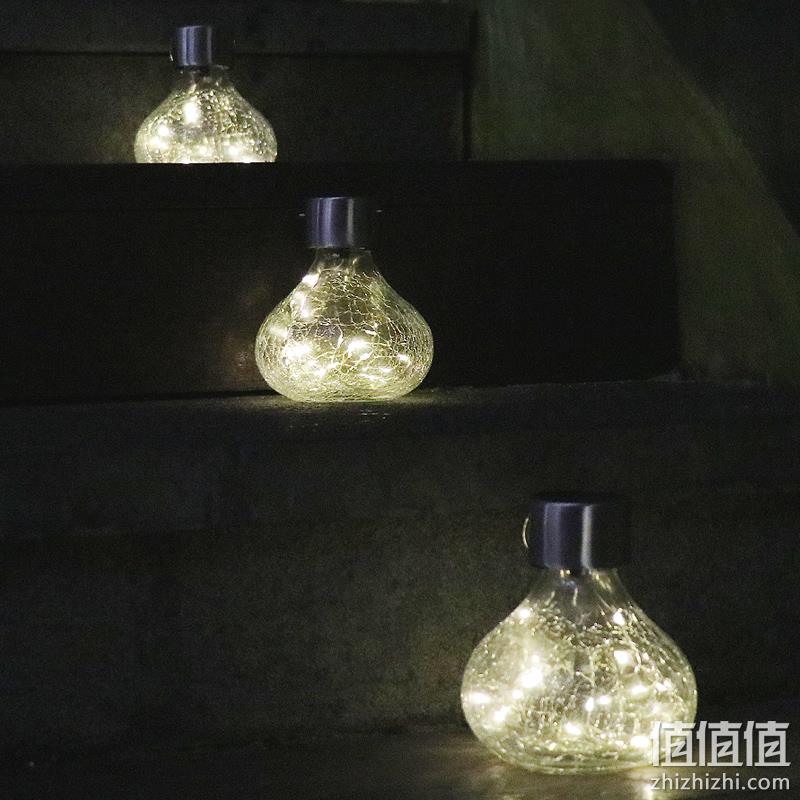 点点灯具 太阳能裂纹工艺挂灯（多晶硅太阳板）1只 9.8元包邮（需领券） 值值值-买手聚集的地方