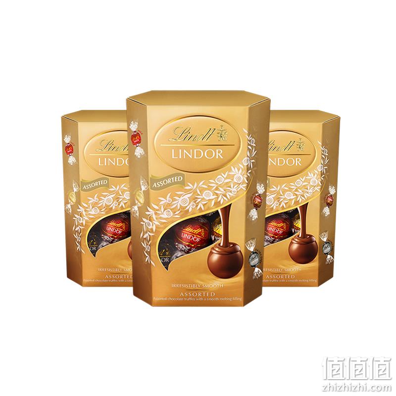 Lindt 瑞士莲 Lindor系列 混合装巧克力球 200g*3件 85元包邮（需用券） 值值值-买手聚集的地方