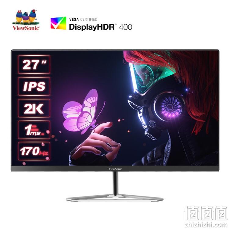 ViewSonic 优派 VX2780-2K-PRO 27英寸IPS显示器（2560*1440、170Hz、1ms、98%sRGB） 1169元包邮 值值值-买手聚集的地方