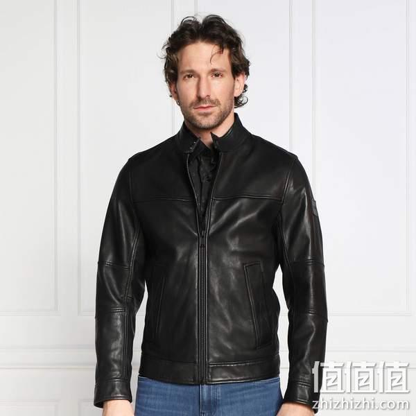 BOSS Hugo Boss 雨果·博斯 Josep2 男士山羊皮机车夹克50482227 1414元 值值值-买手聚集的地方