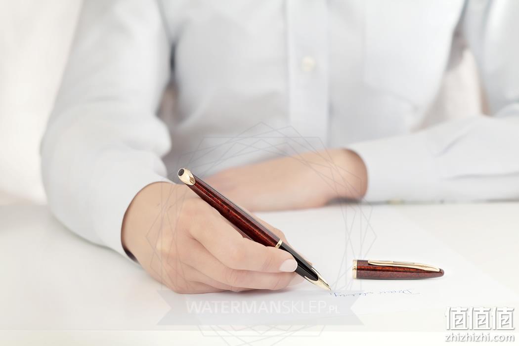 法国产，Waterman 威迪文 Carène 海韵 琥珀纹珍漆金夹墨水笔 M尖 986.92元 值值值-买手聚集的地方