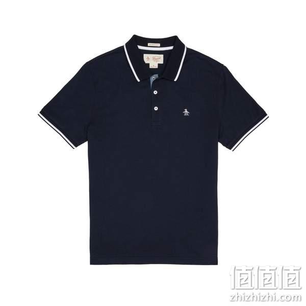 original penguin 企鹅牌 contrast tipping 男士纯棉短袖polo衫