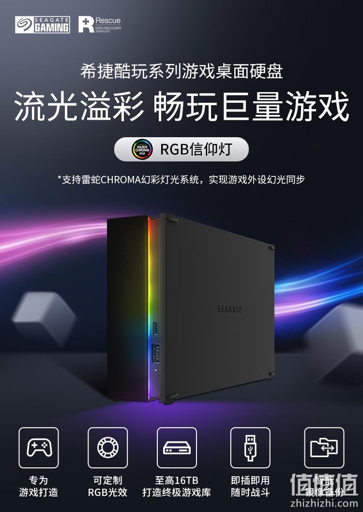 Seagate 希捷 FireCuda 酷玩系列 桌面移动硬盘16TB 2216.39元（京东自营3799元） 值值值-买手聚集的地方