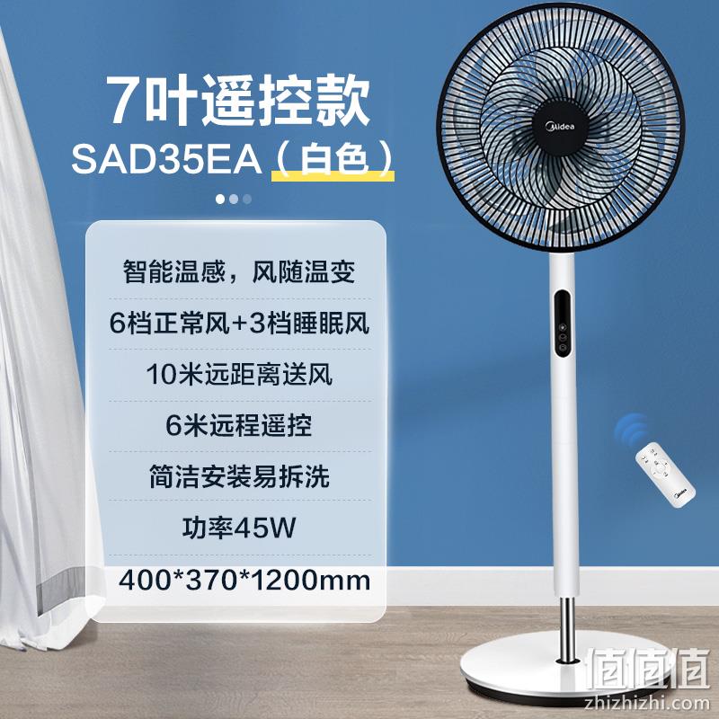 PLUS会员，Midea 美的 SAD35EA 七叶遥控落地扇 新低139元包邮(多重优惠） 值值值-买手聚集的地方