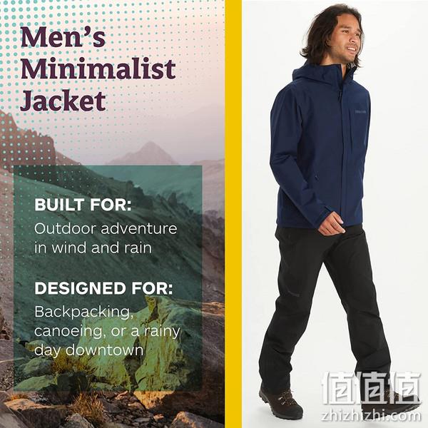 亚马逊销冠！Marmot 土拨鼠 Minimalist 男士Gore-Tex® Paclite防水透气冲锋衣M12681 540.92元（Prime会员92折） 值值值-买手聚集的地方