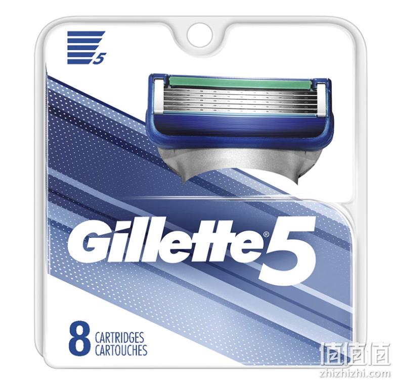 史低！Gillette 吉列 锋隐5 剃须刀头 8个装 68.37元（含税折9.32元/个） 值值值-买手聚集的地方