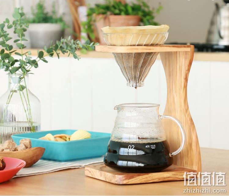 HARIO 哈里欧/好璃奥 V60 手冲咖啡橄榄木支架5件套 423.73元 值值值-买手聚集的地方