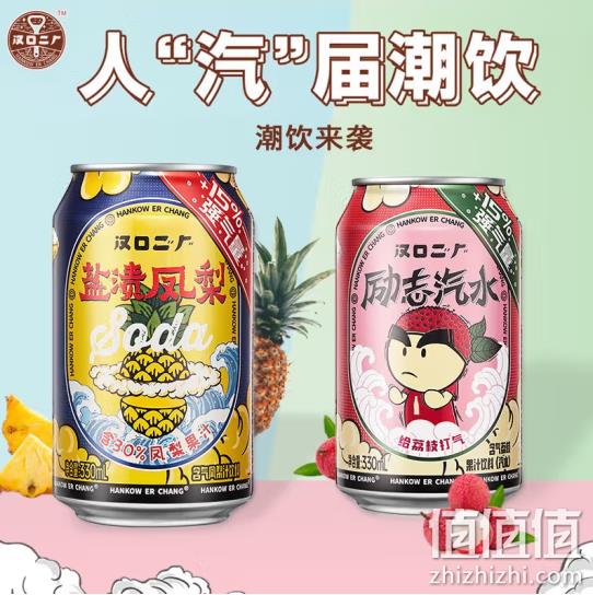 汉口二厂 胖胖罐含气果汁饮料 330ml*6罐 15.9元包邮（需领券） 值值值-买手聚集的地方